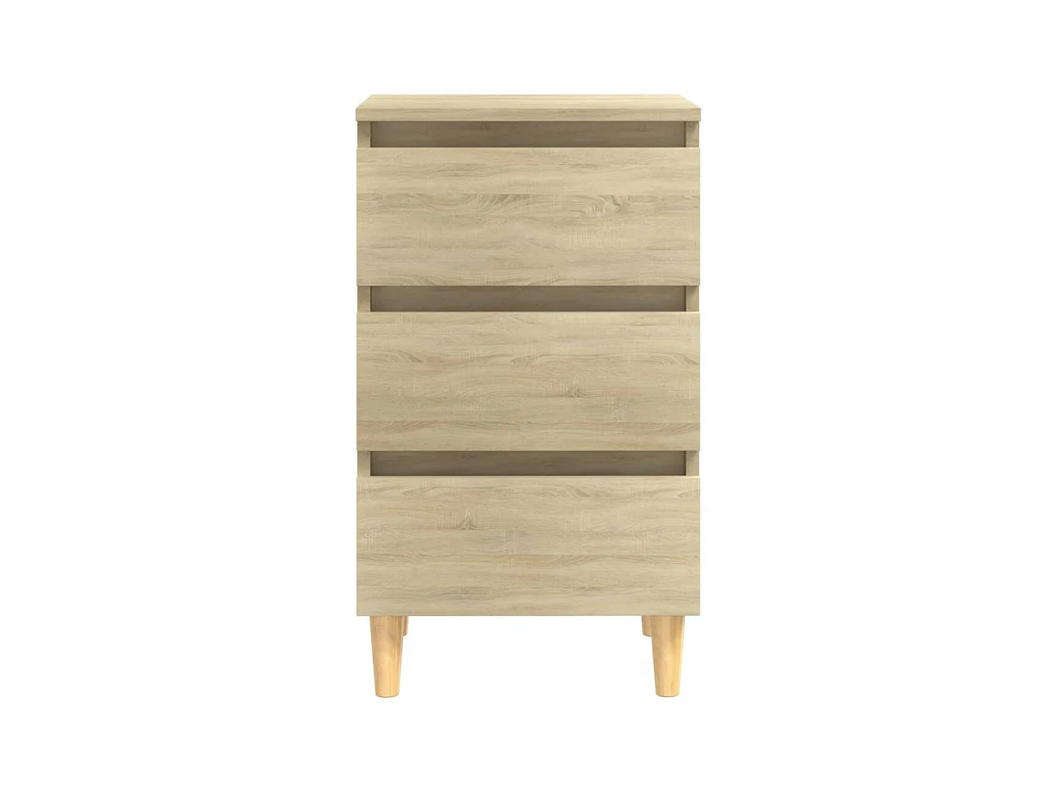 Nachtkastje met houten poten 40x35x69 cm sonoma eikenkleurig