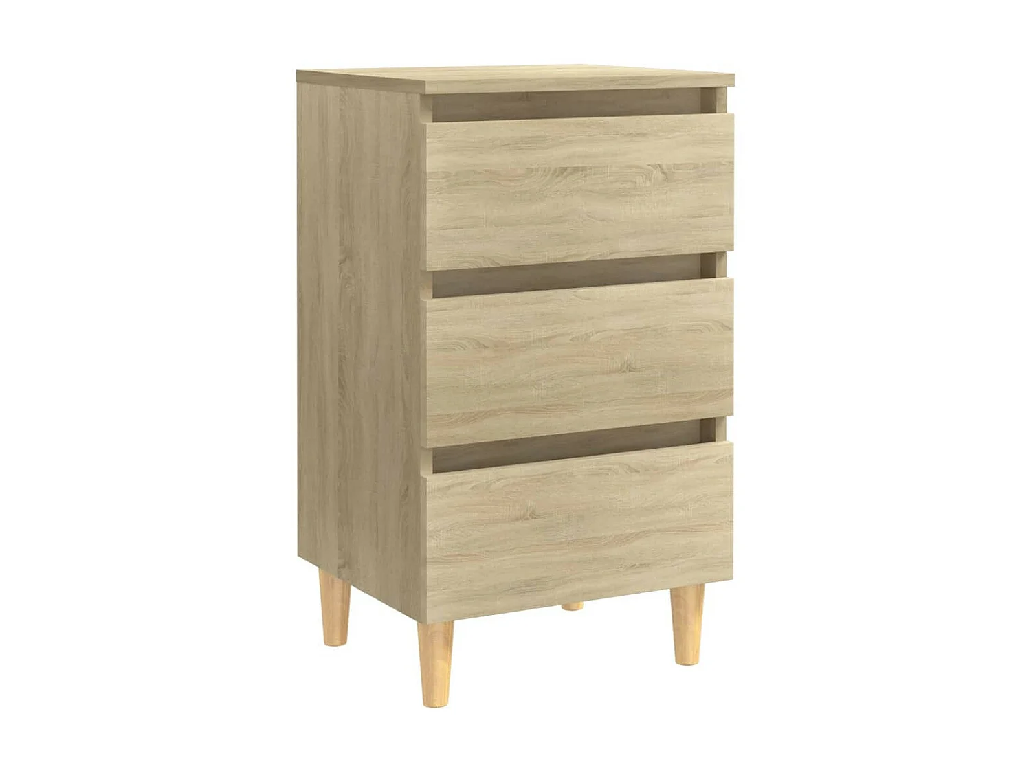 Table de chevet avec pieds en bois Chêne sonoma 40x35x69