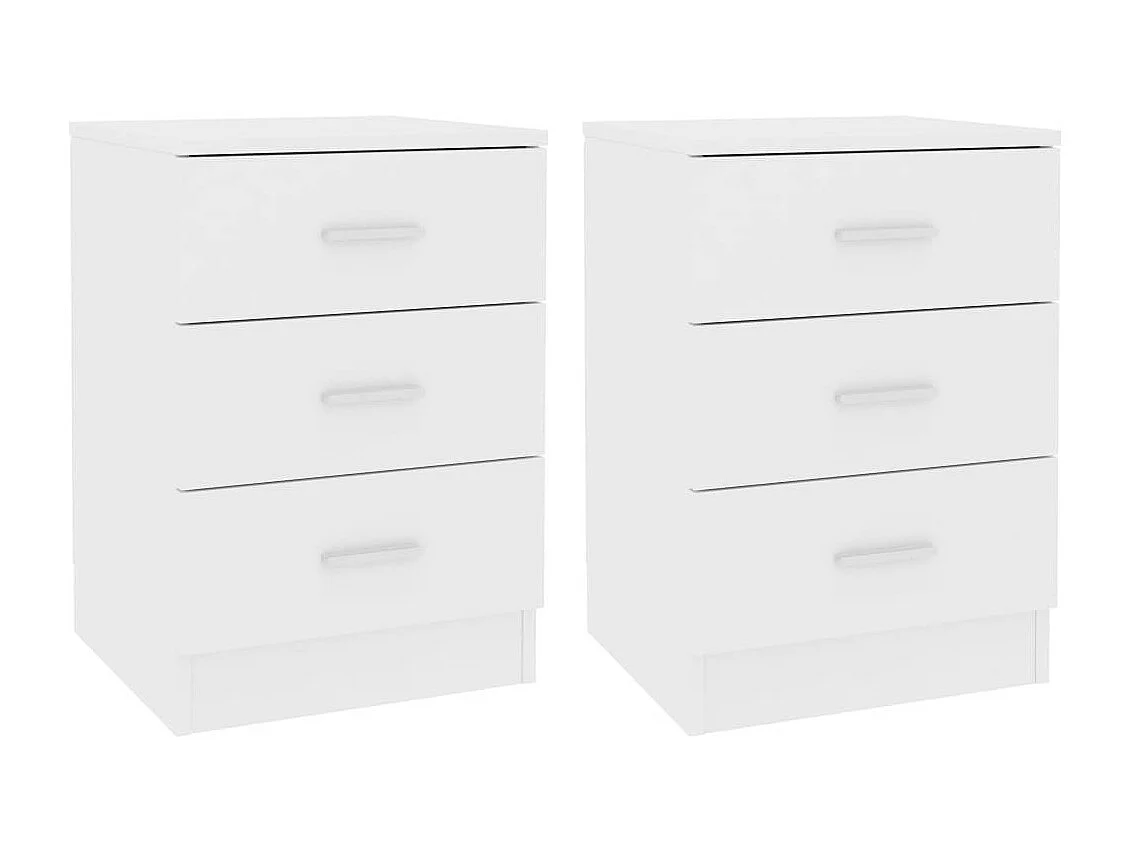 Tables de chevet 2 pcs Blanc 38 x 35x56
