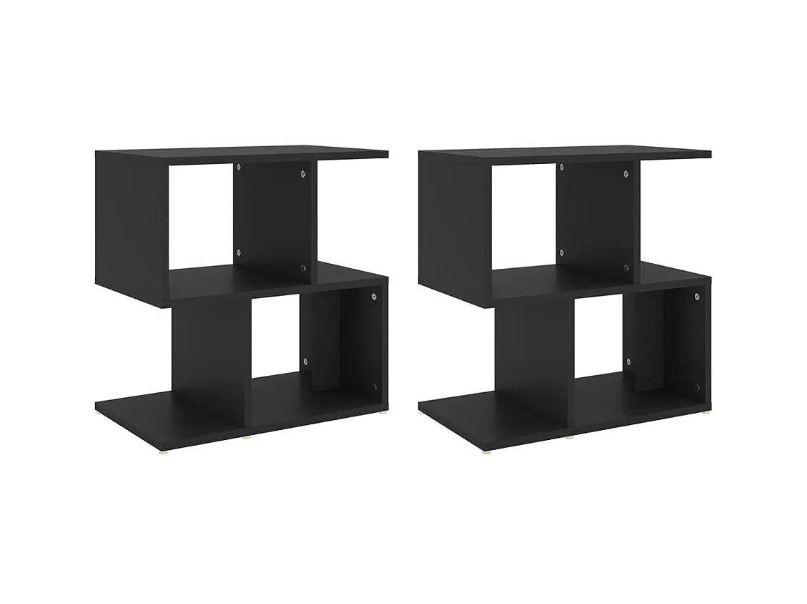Tables de chevet 2 pcs Noir 50x30x51,5