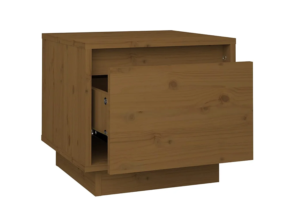 Tables de chevet 2pcs Marron miel 35x34x32 Bois de pin solide