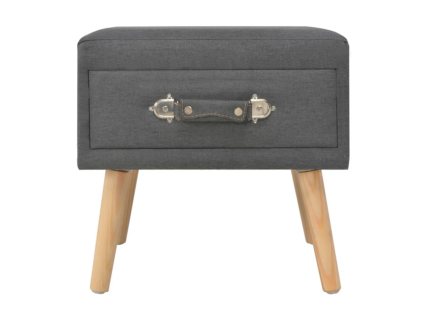 Table de chevet Gris foncé 40x35x40 Tissu