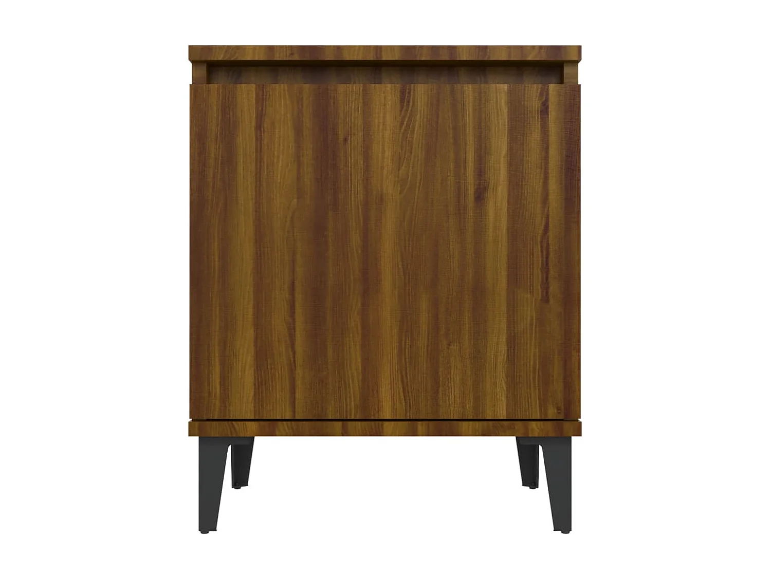 Table de chevet avec pieds en métal Chêne marron 40x30x50