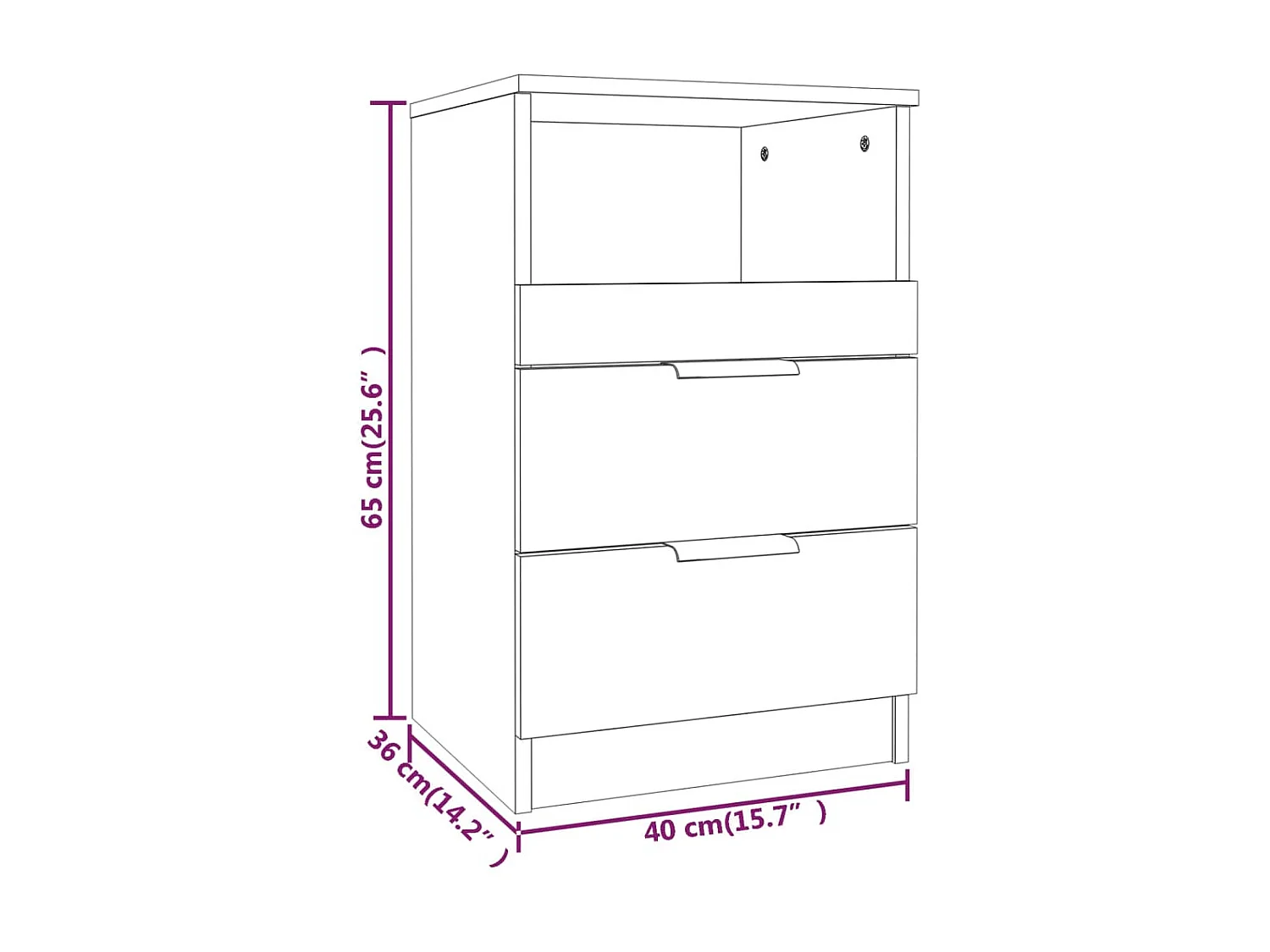 Tables de chevet 2 pcs Chêne fumé Bois d'ingénierie