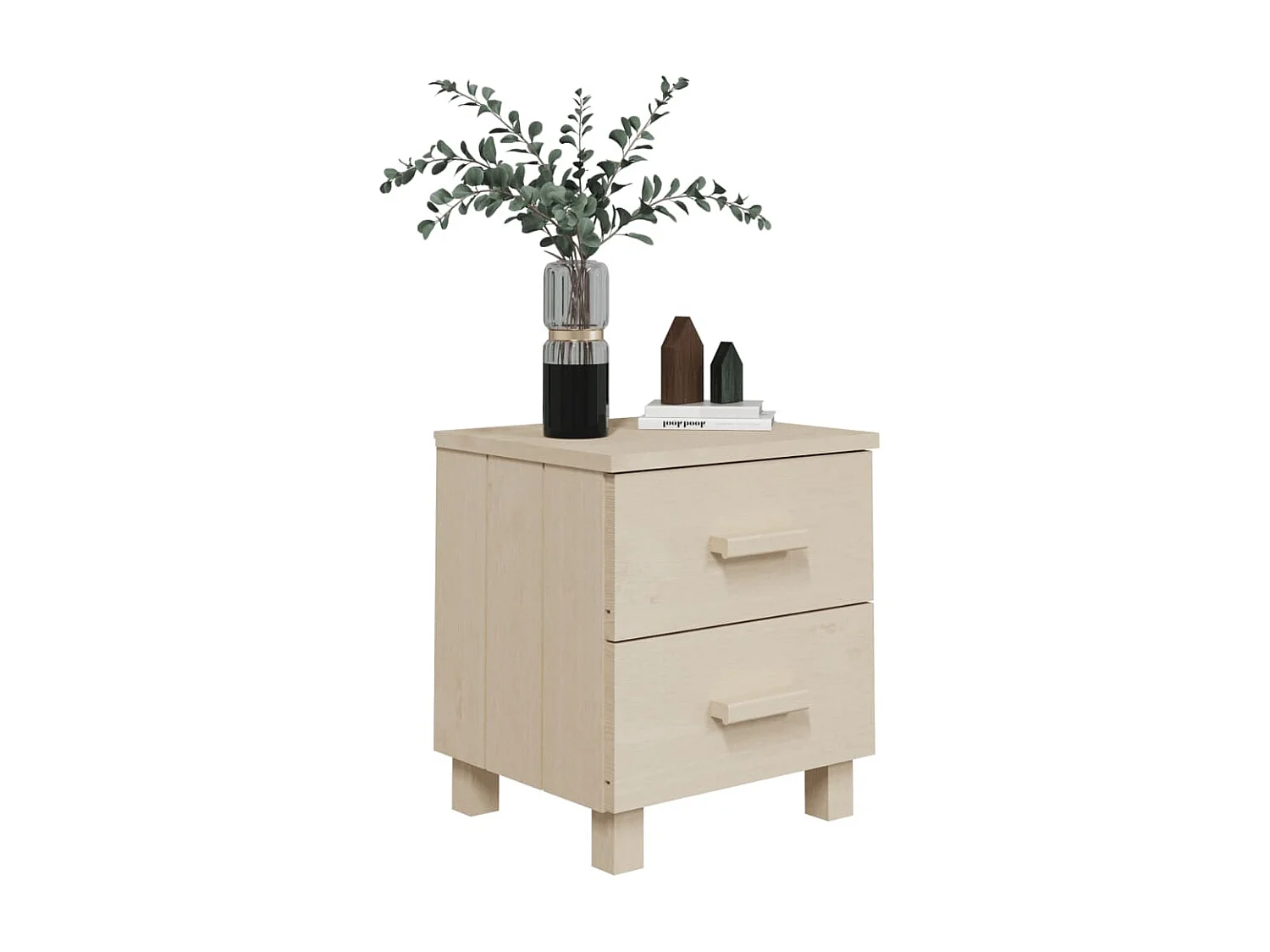 Tables de chevet 2 pcs Marron miel 40x35x44,5 Bois de pin