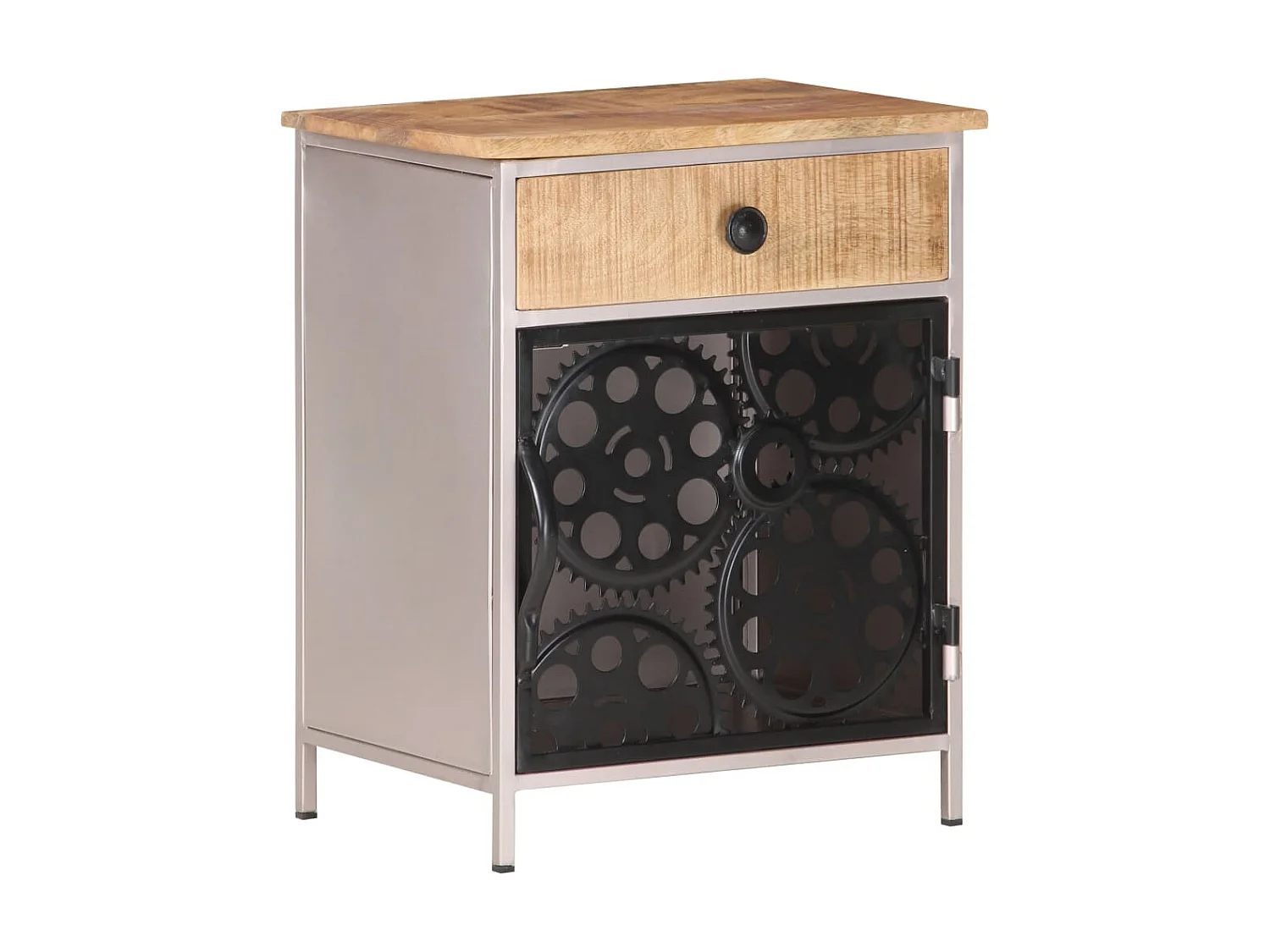 Table de chevet 40x30x50 Bois de manguier brut 2