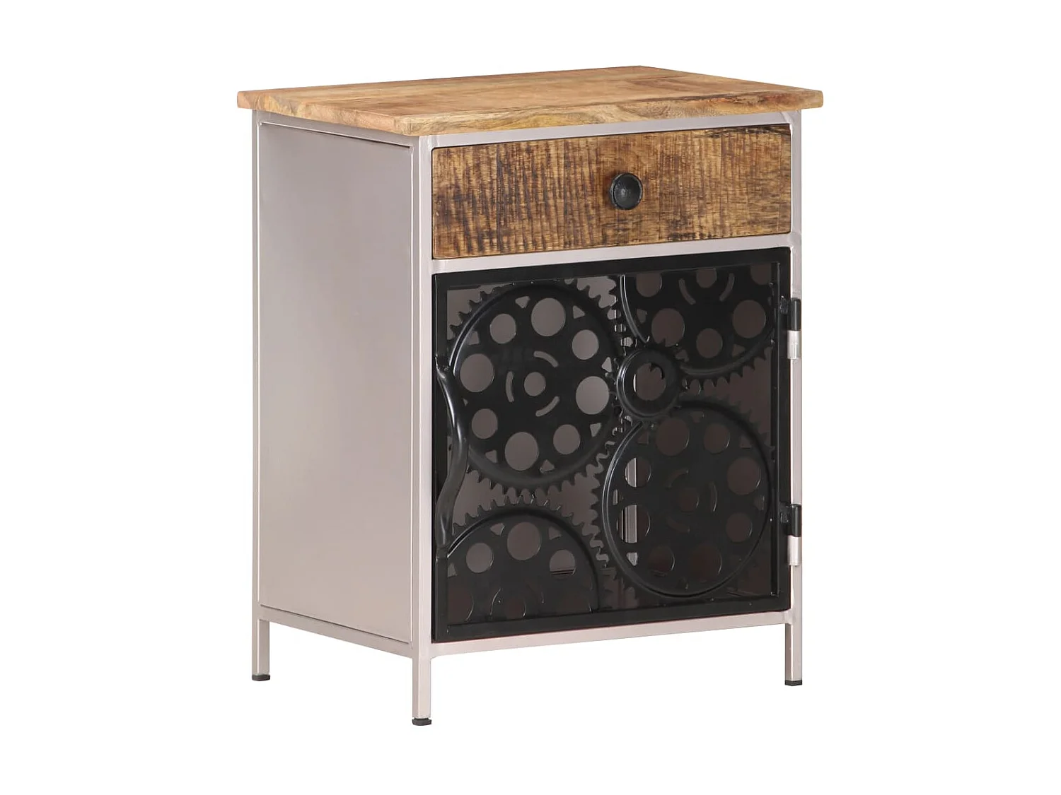 Table de chevet 40x30x50 Bois de manguier brut 2