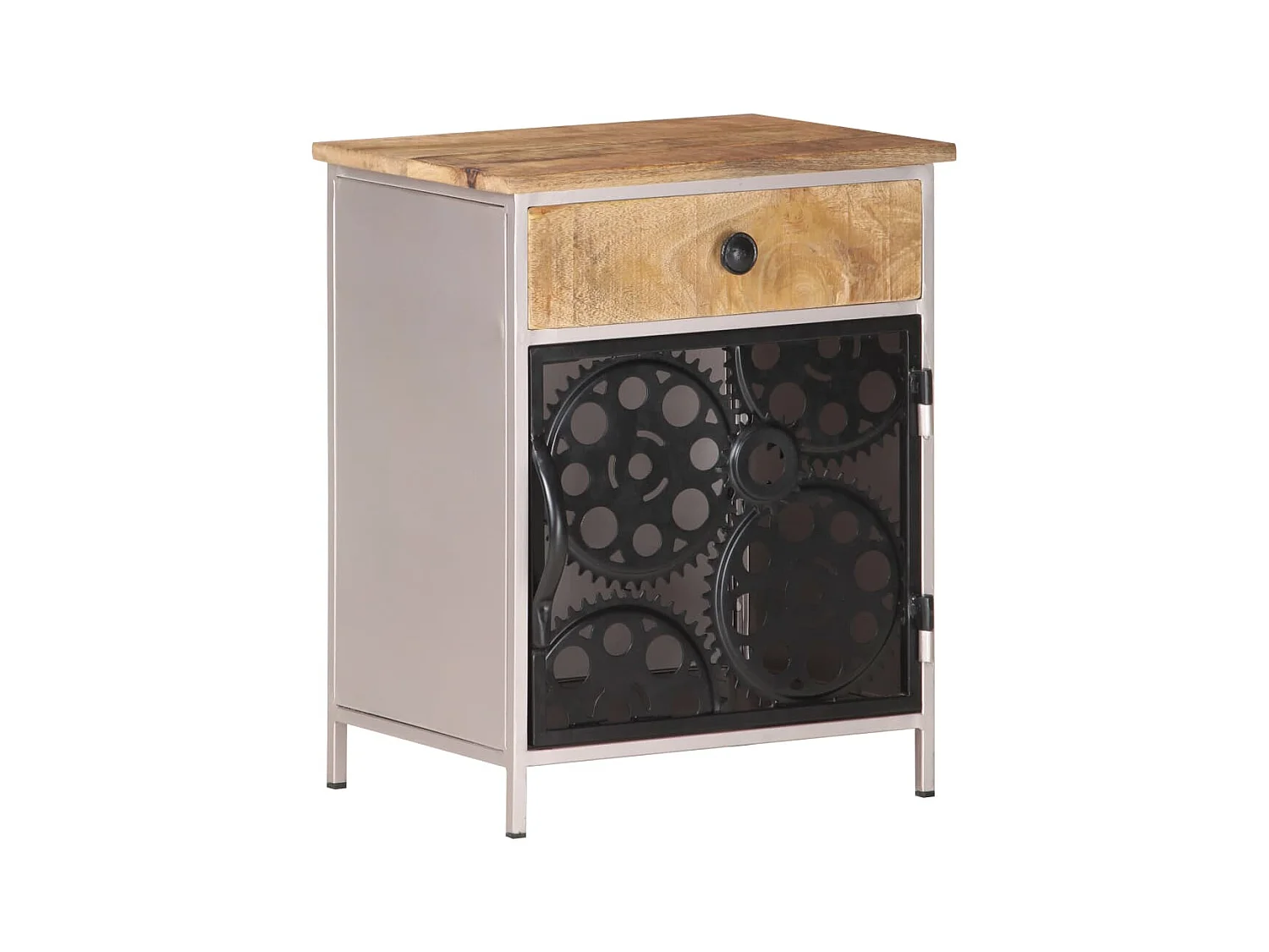 Table de chevet 40x30x50 Bois de manguier brut 2