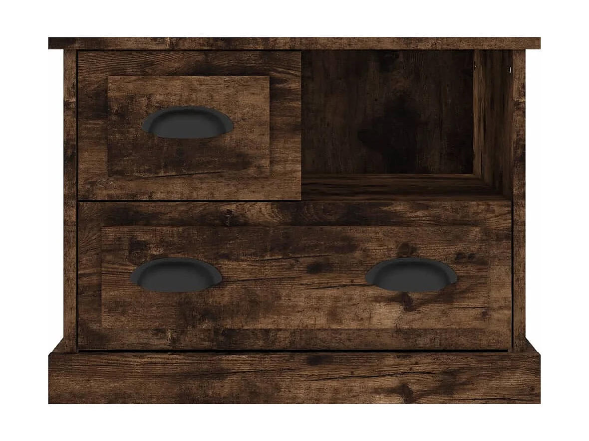 Table de chevet chêne fumé 60x39x45