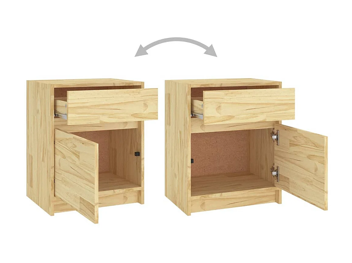 Table de chevet 40x31x50 Bois de pin massif