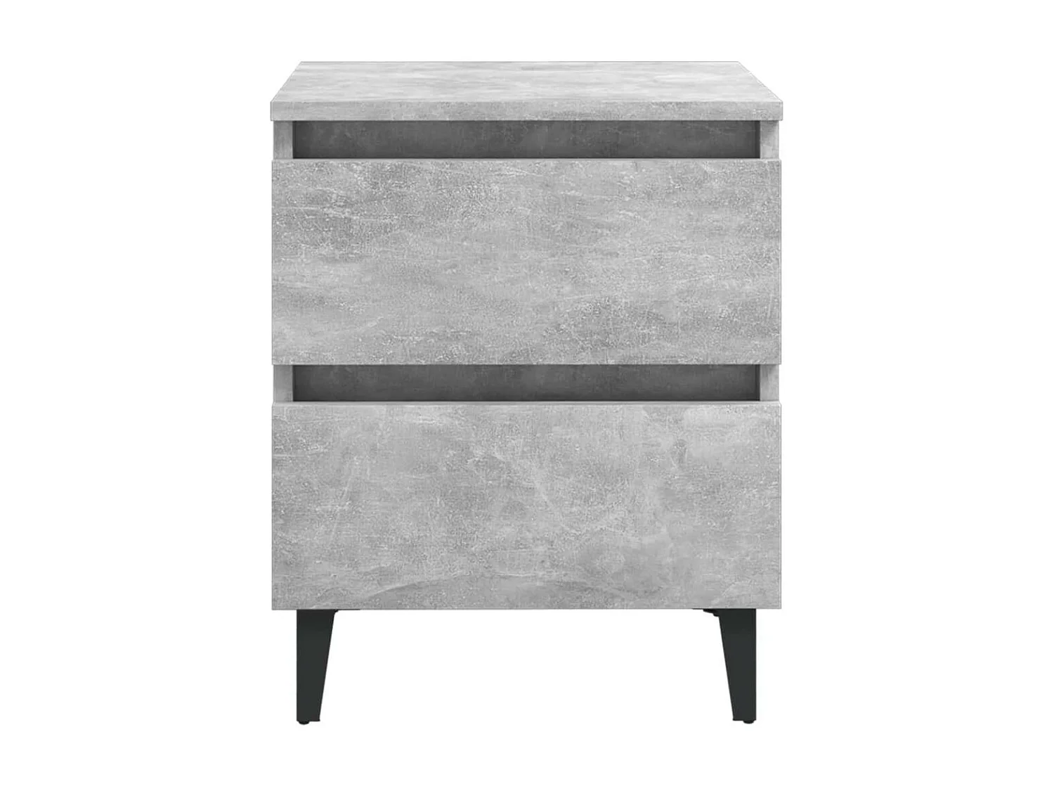 Tables de chevet 2 pcs Gris béton 40x35x50