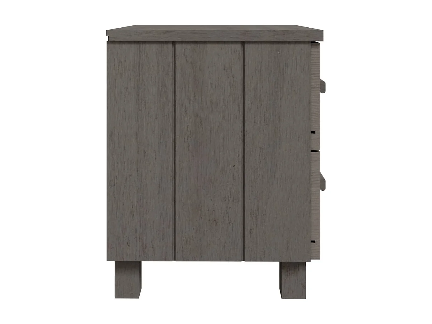 Tables de chevet HAMAR 2pcs Gris clair 40x35x44,5 Bois massif