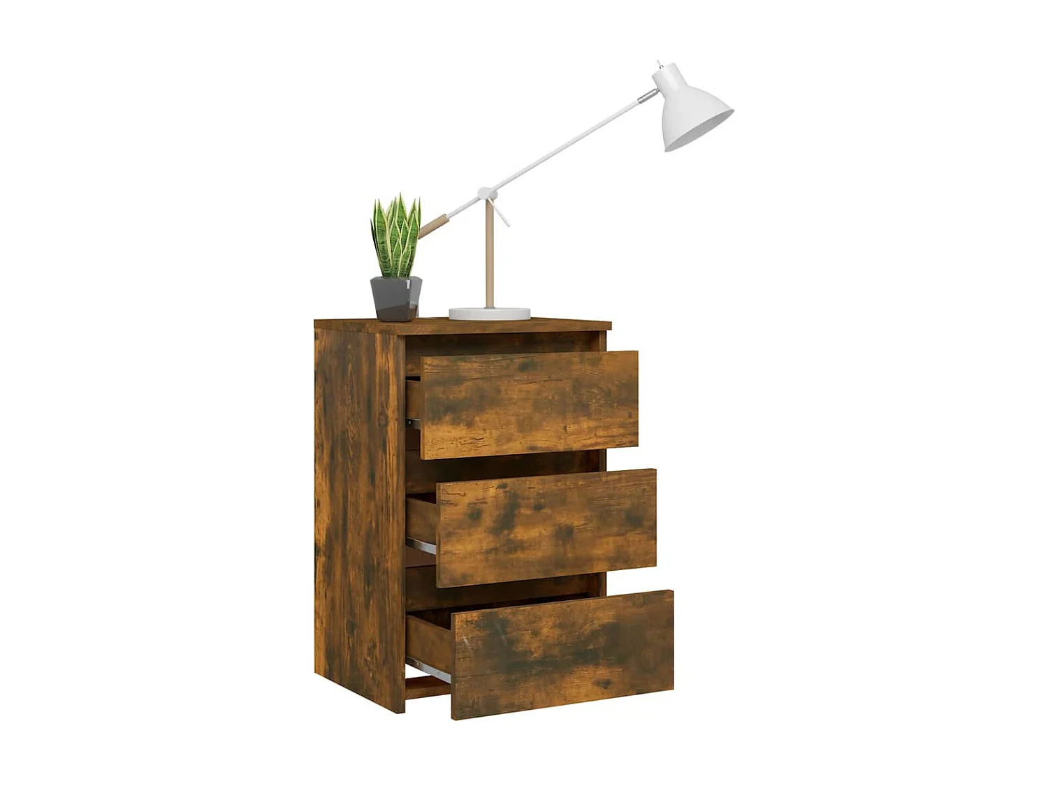 Tables de chevet 2pcs Chêne fumé 40x35x62,5 Bois d'ingénierie