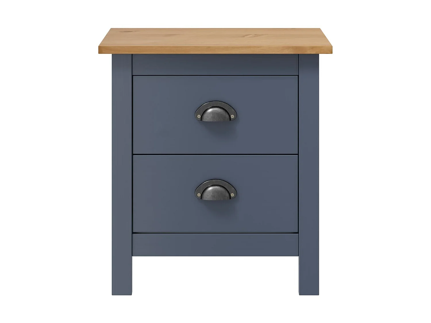 Table de chevet Hill Range Gris 46x35x49,5 Bois de pin solide