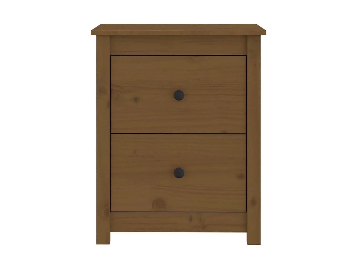 Tables de chevet 2pcs Marron miel 50x35x61,5 Bois pin massif