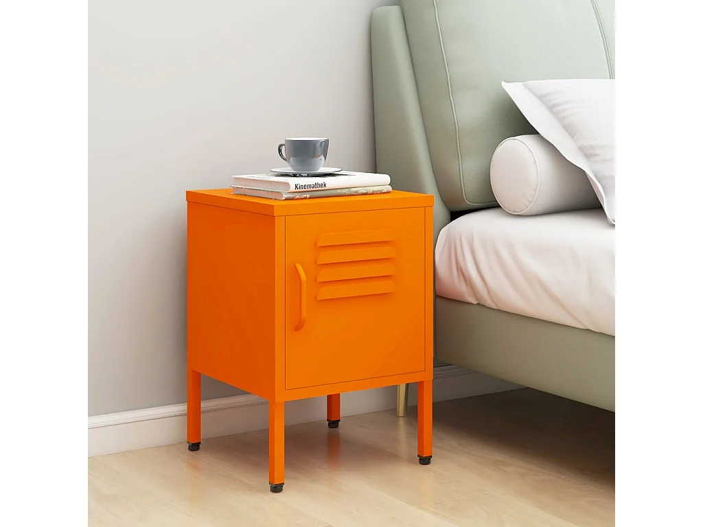 Table de chevet Orange 35x35x51 Acier 2
