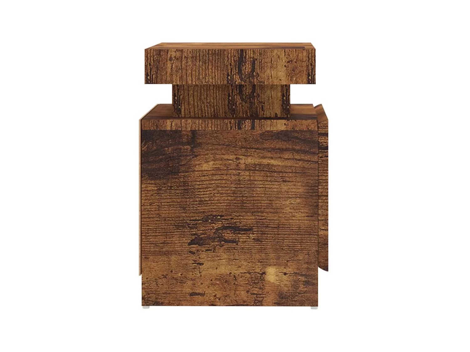 Table de chevet chêne fumé 45x35x52