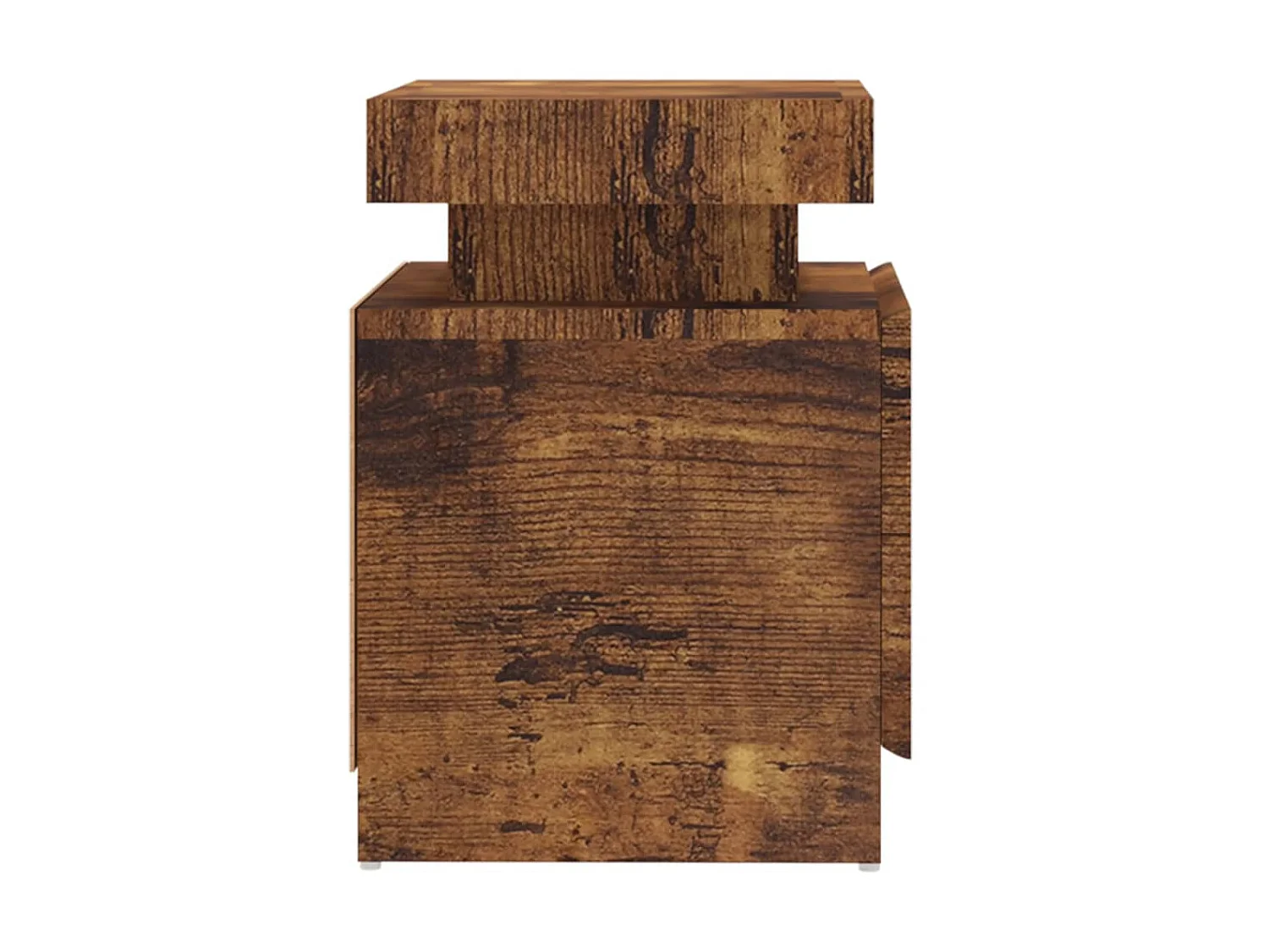 Table de chevet chêne fumé 45x35x52