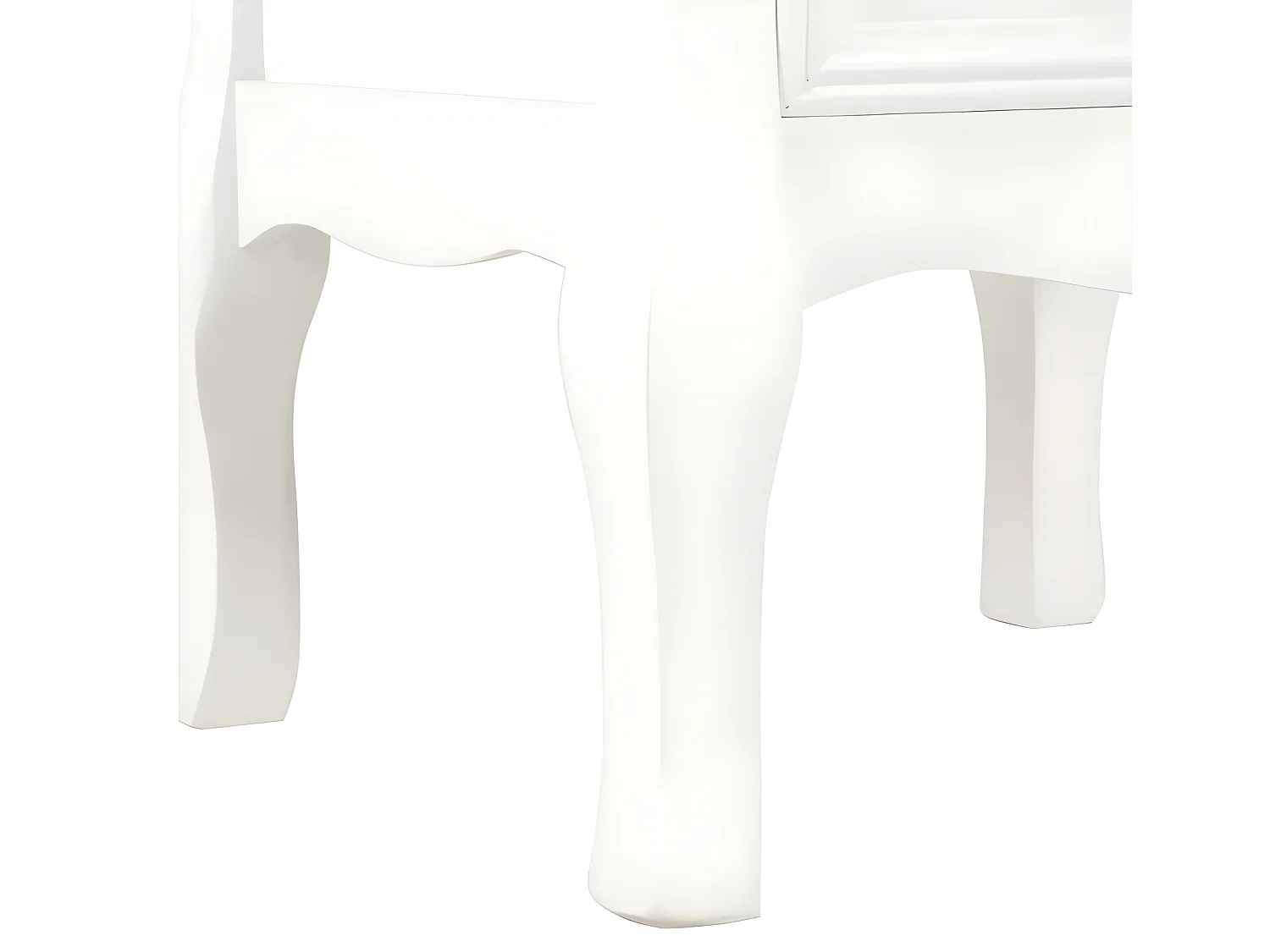 Table de chevet 2 tiroirs bois clair et blanc Naomie - Lot de 2