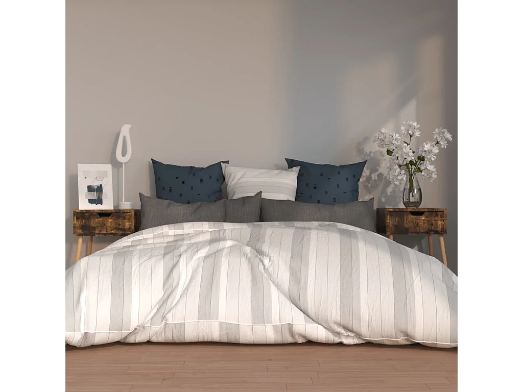 Tables de chevet 2 pcs Chêne fumé 40x40x56