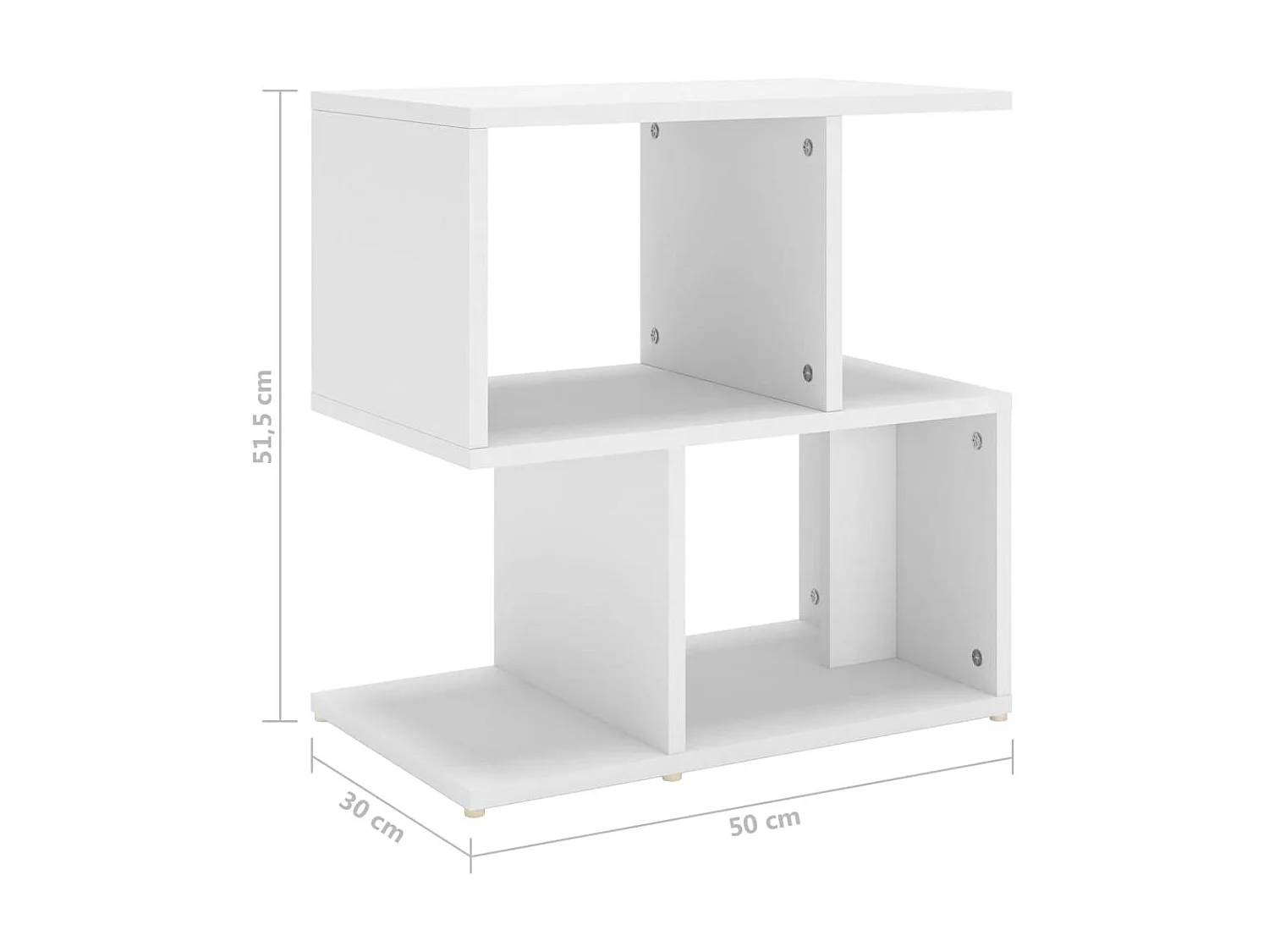 Tables de chevet 2 pcs Blanc 50x30x51,5