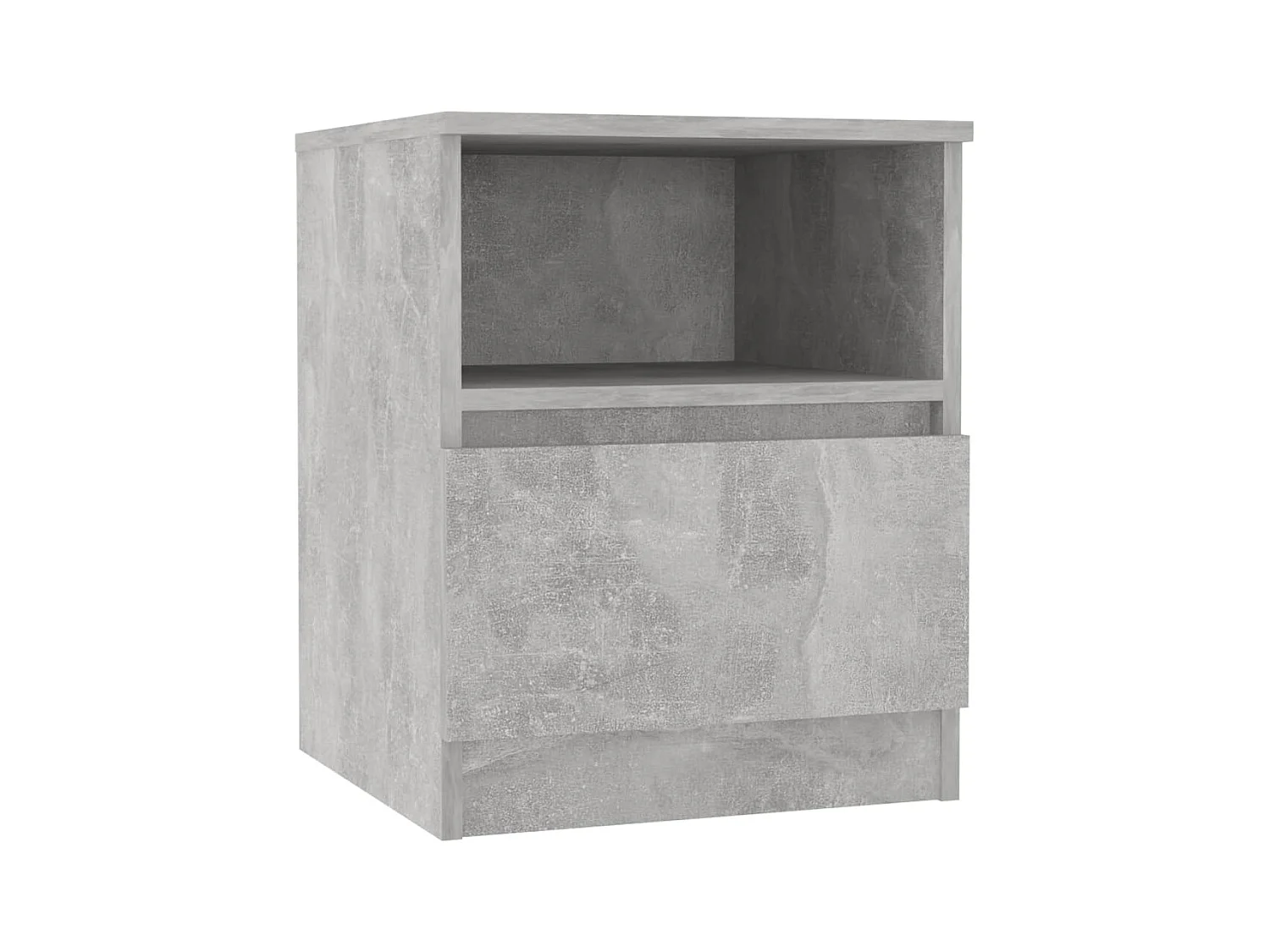 Tables de chevet 2 pcs Gris béton 40x40x50 2