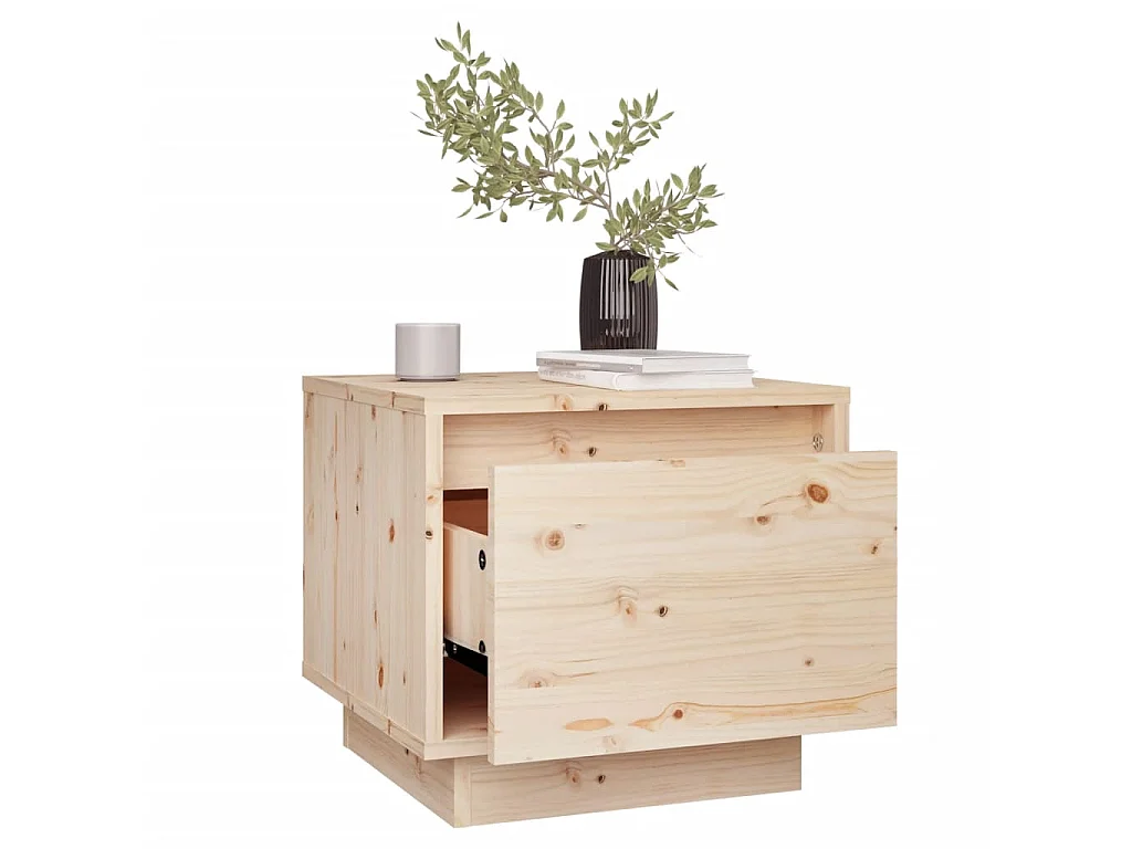 Table de chevet 35x34x32 Bois de pin solide