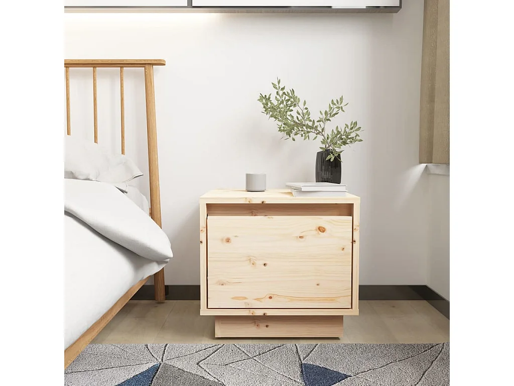 Table de chevet 35x34x32 Bois de pin solide