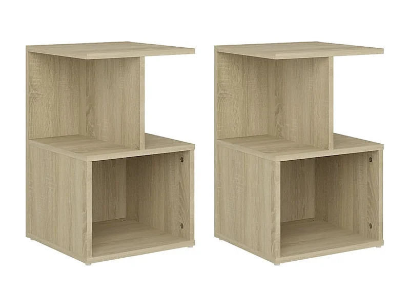 Tables de chevet 2 pcs Chêne sonoma 35x35x55