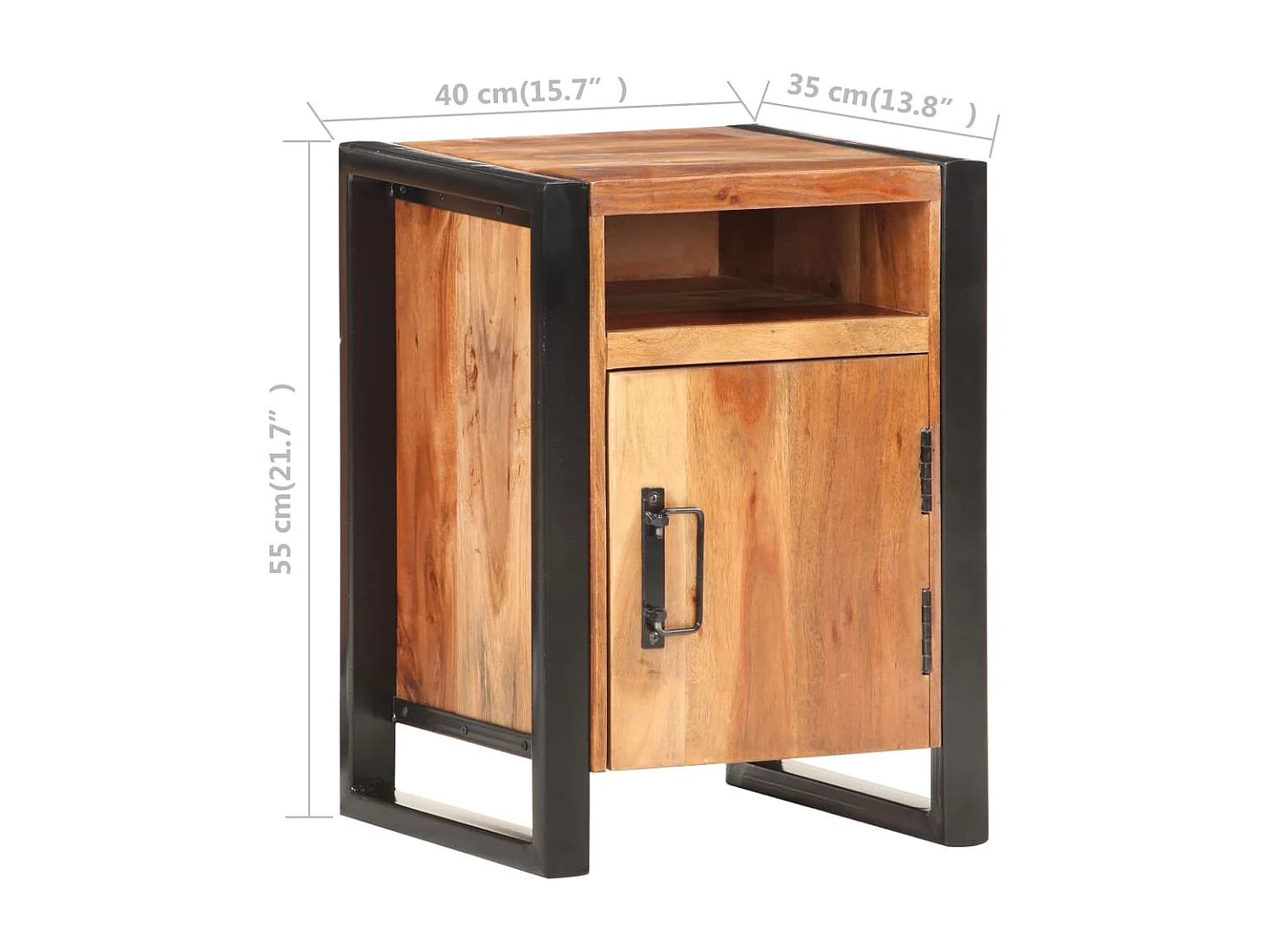 Table de chevet 40x35x55 Bois d'acacia massif