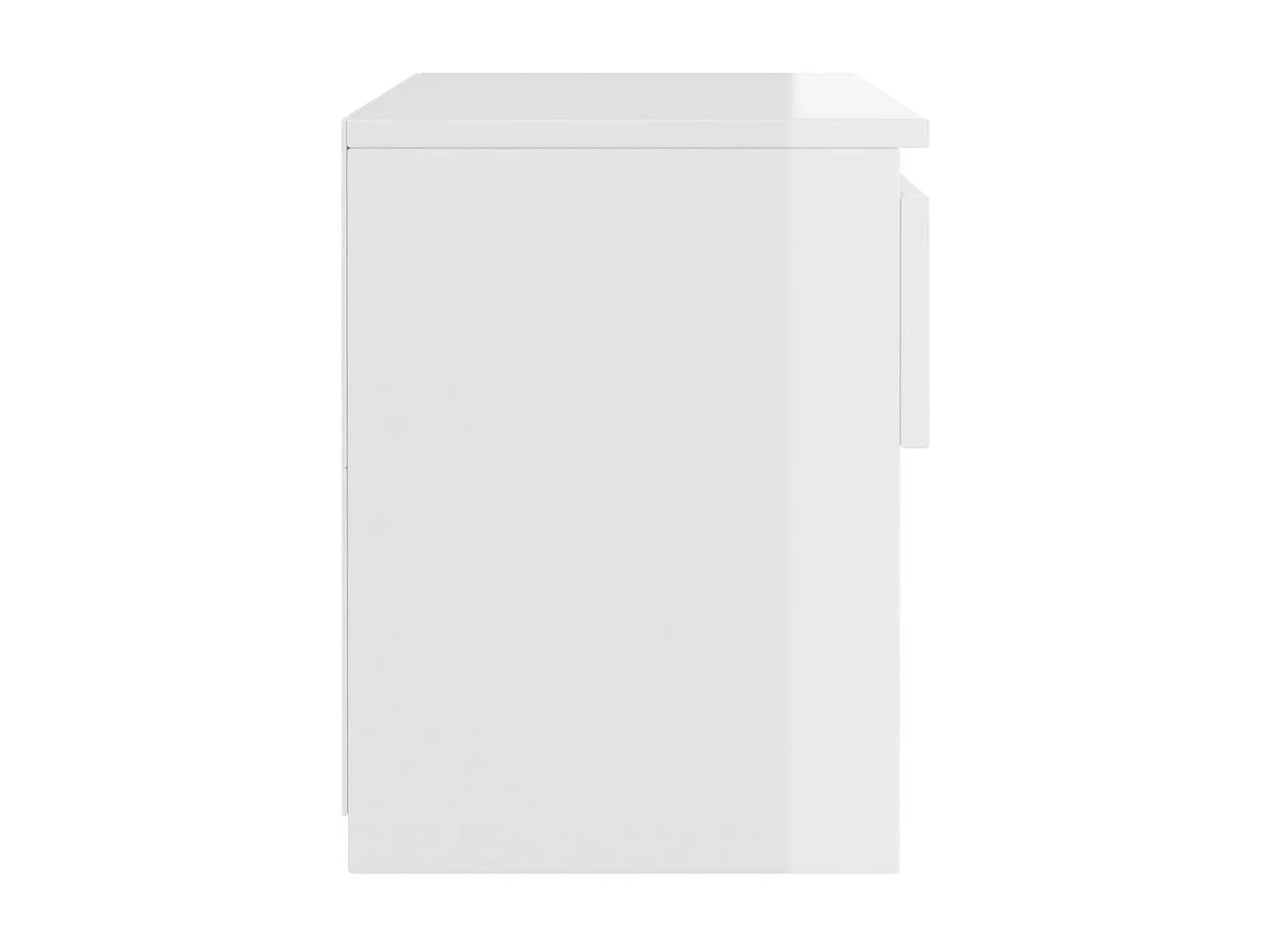 Tables de chevet 2 pcs Blanc brillant 40x30x39