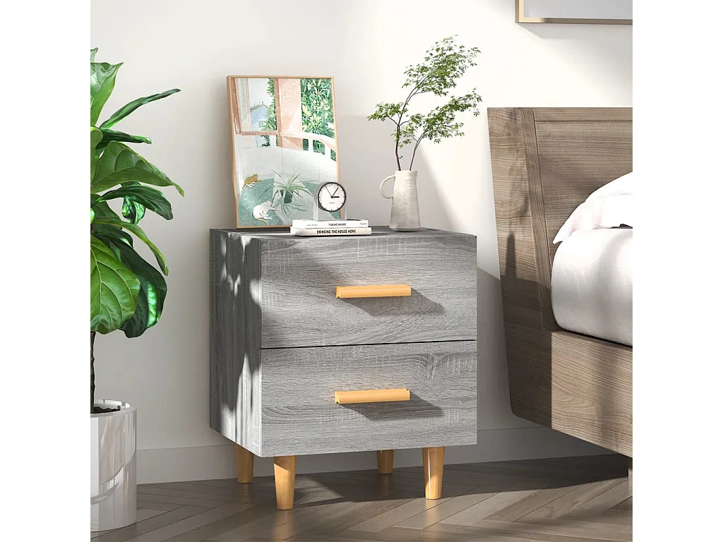 Table de chevet Sonoma gris 40x35x47,5