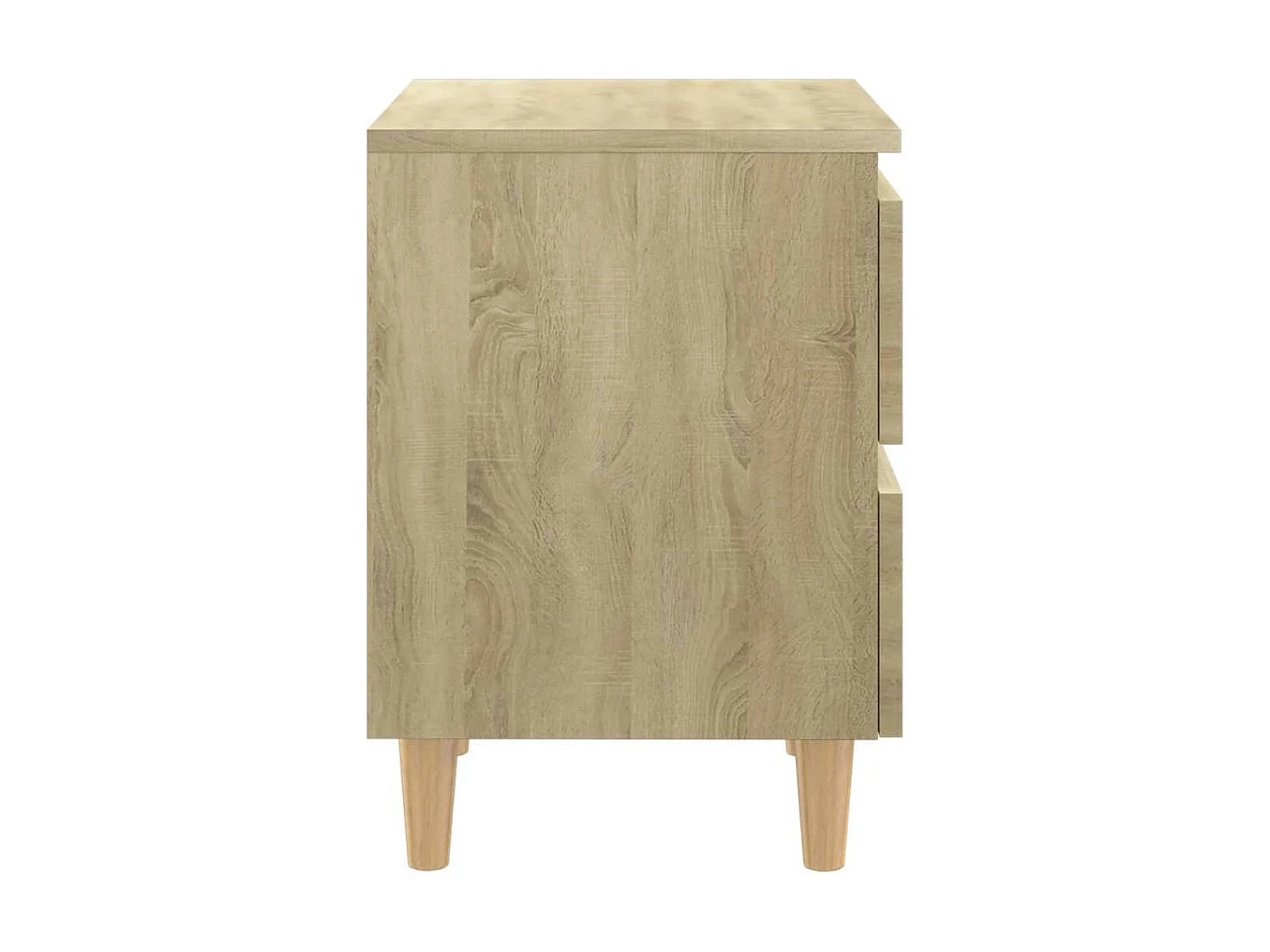 Tables de chevet pieds en pin 2 pcs Chêne sonoma 40x35x50