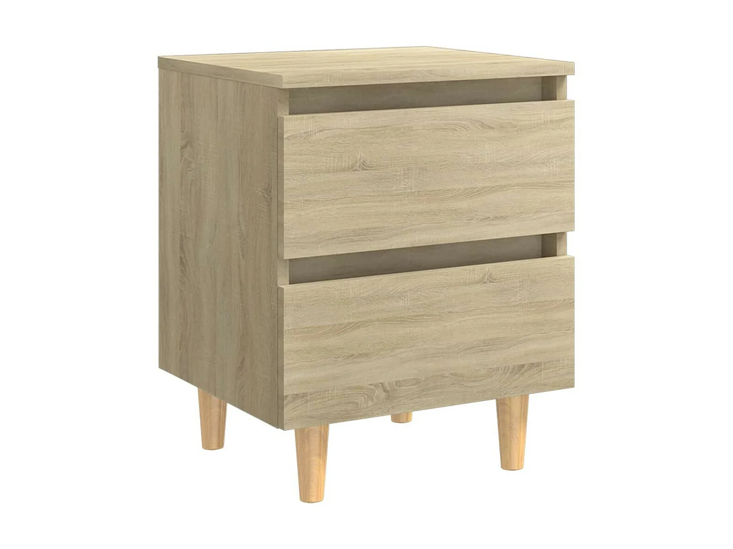 Tables de chevet pieds en pin 2 pcs Chêne sonoma 40x35x50