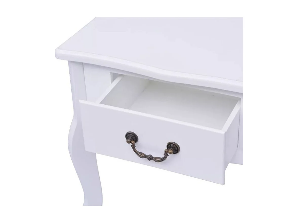 Table de chevet 1 tiroir bois blanc Chicco - Lot de 2