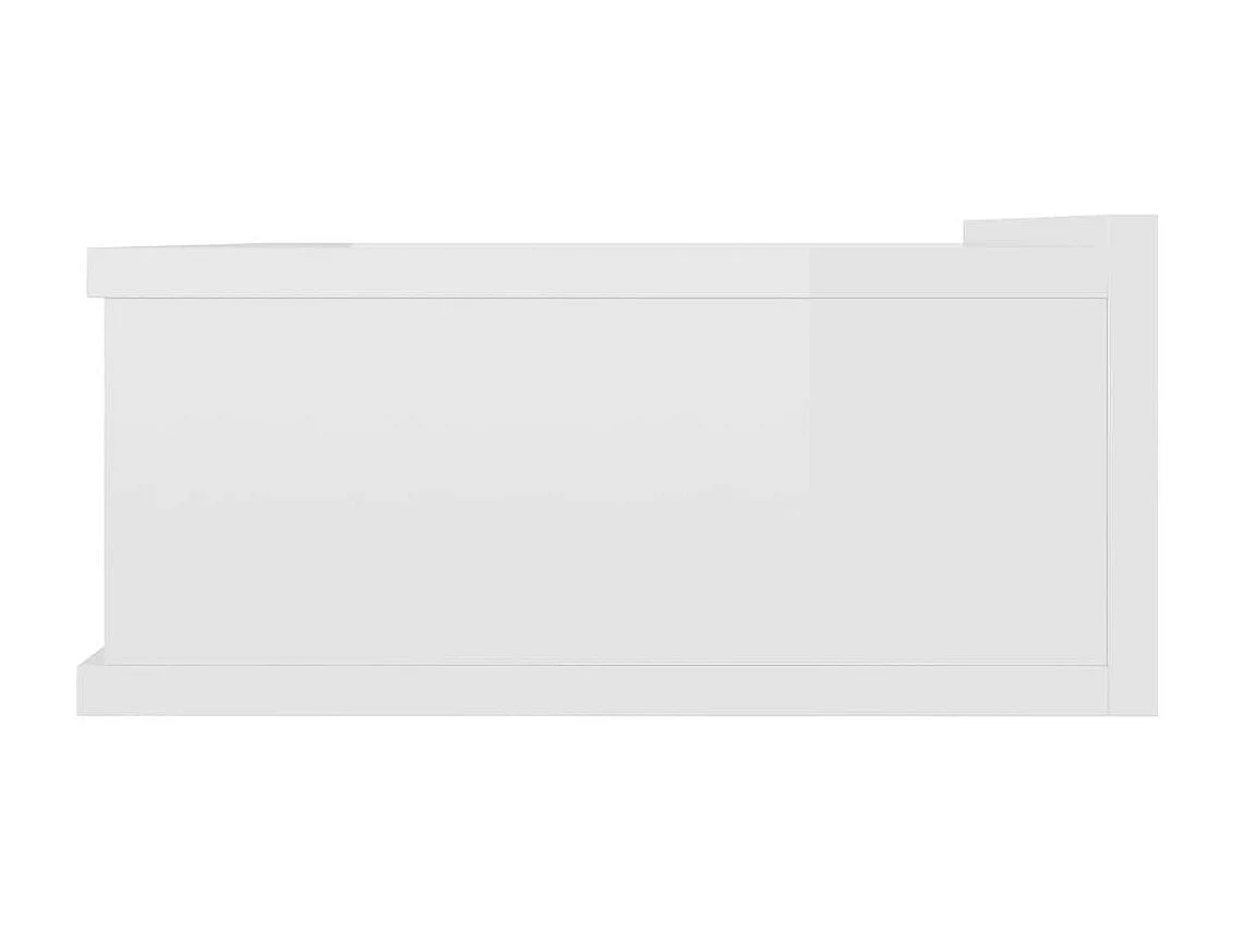 Tables de chevet flottantes 2 pcs Blanc brillant 40x30x15