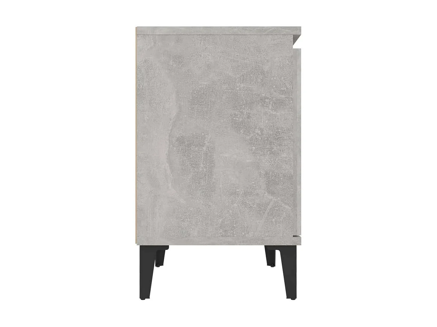 Tables de chevet pieds en métal 2 pcs Gris béton 40x30x50