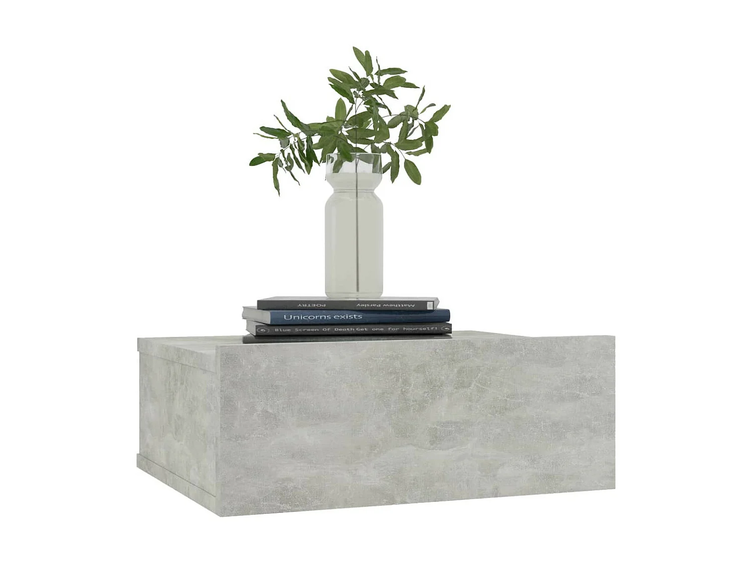 Tables de chevet flottantes 2 pcs Gris béton 40x30x15