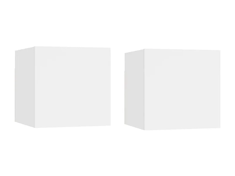 Tables de chevet suspendu 2 pcs Blanc 30,5x30x30