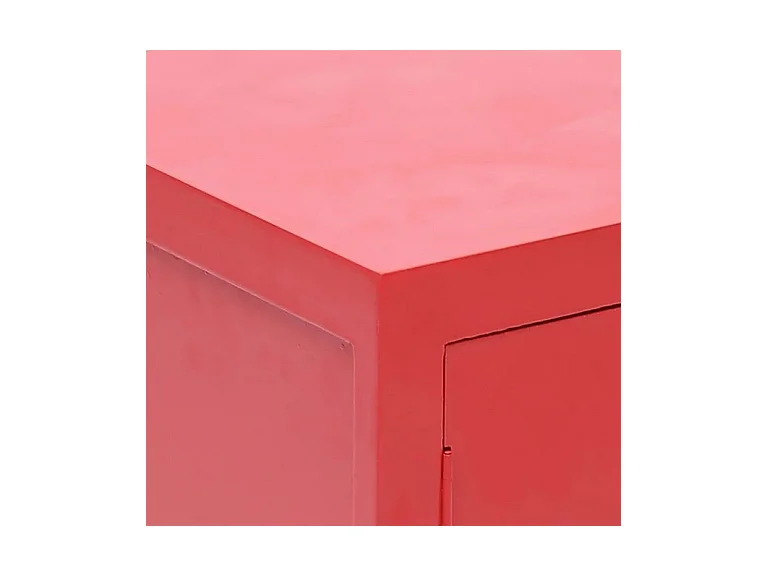 Table de chevet 2 portes paulownia massif rouge Firae