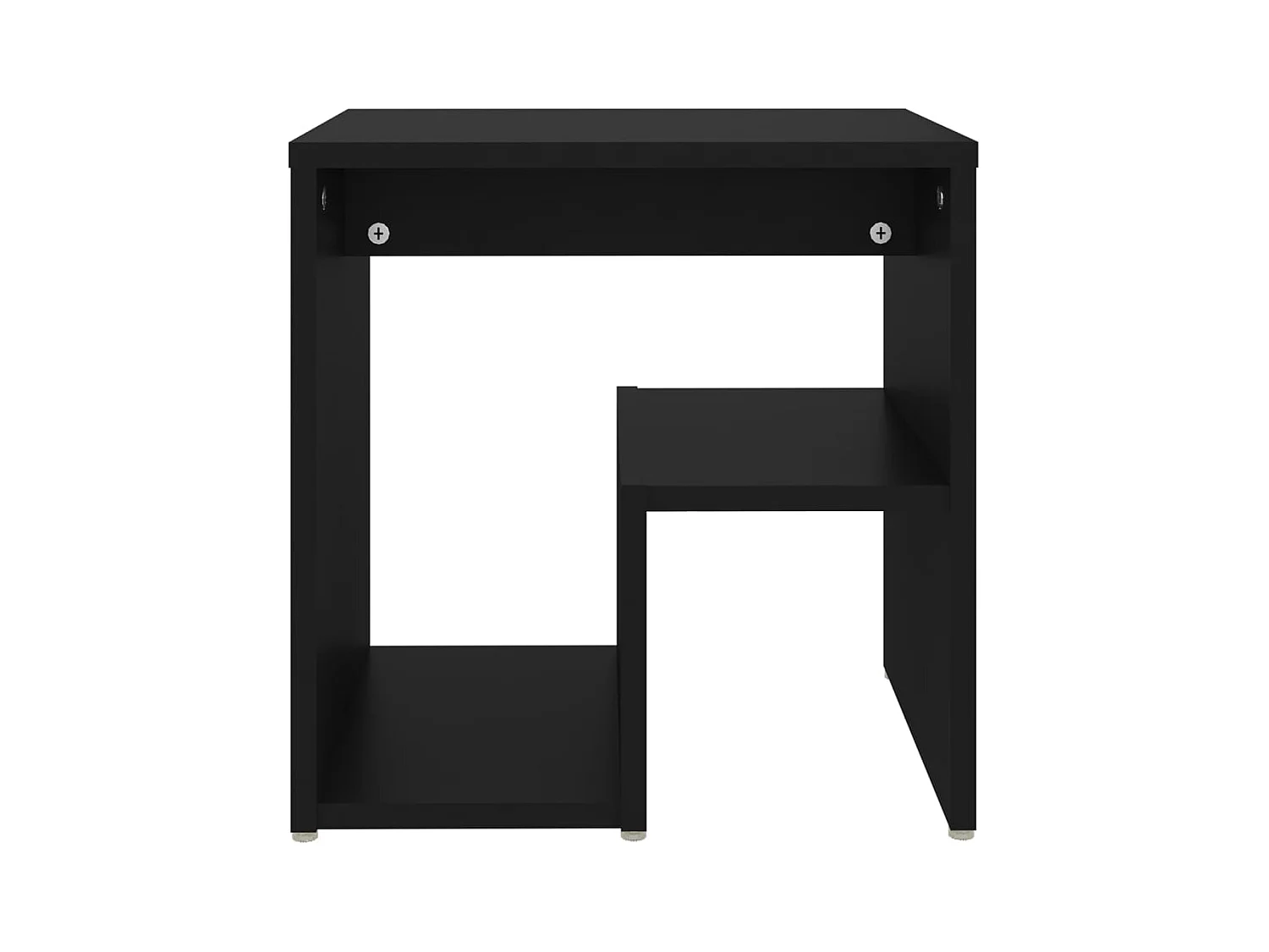 Mesitas de noche 2 uds madera contrachapada negro 40x30x40 cm