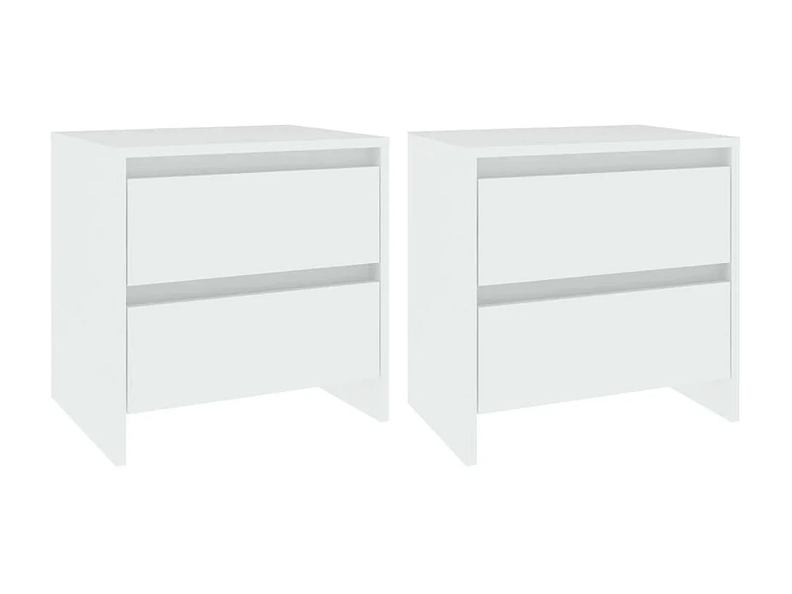 Tables de chevet 2 pcs Blanc 45x34,5x44,5