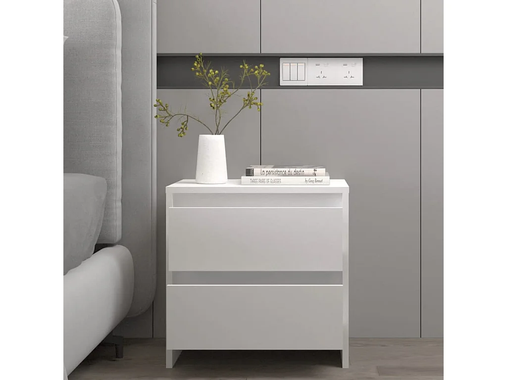 Tables de chevet 2 pcs Blanc 45x34,5x44,5