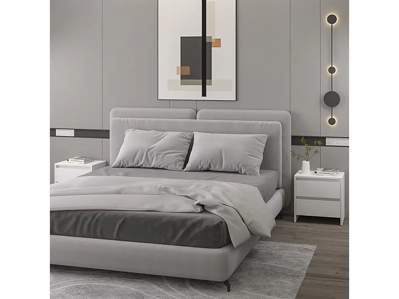 Tables de chevet 2 pcs Blanc 45x34,5x44,5