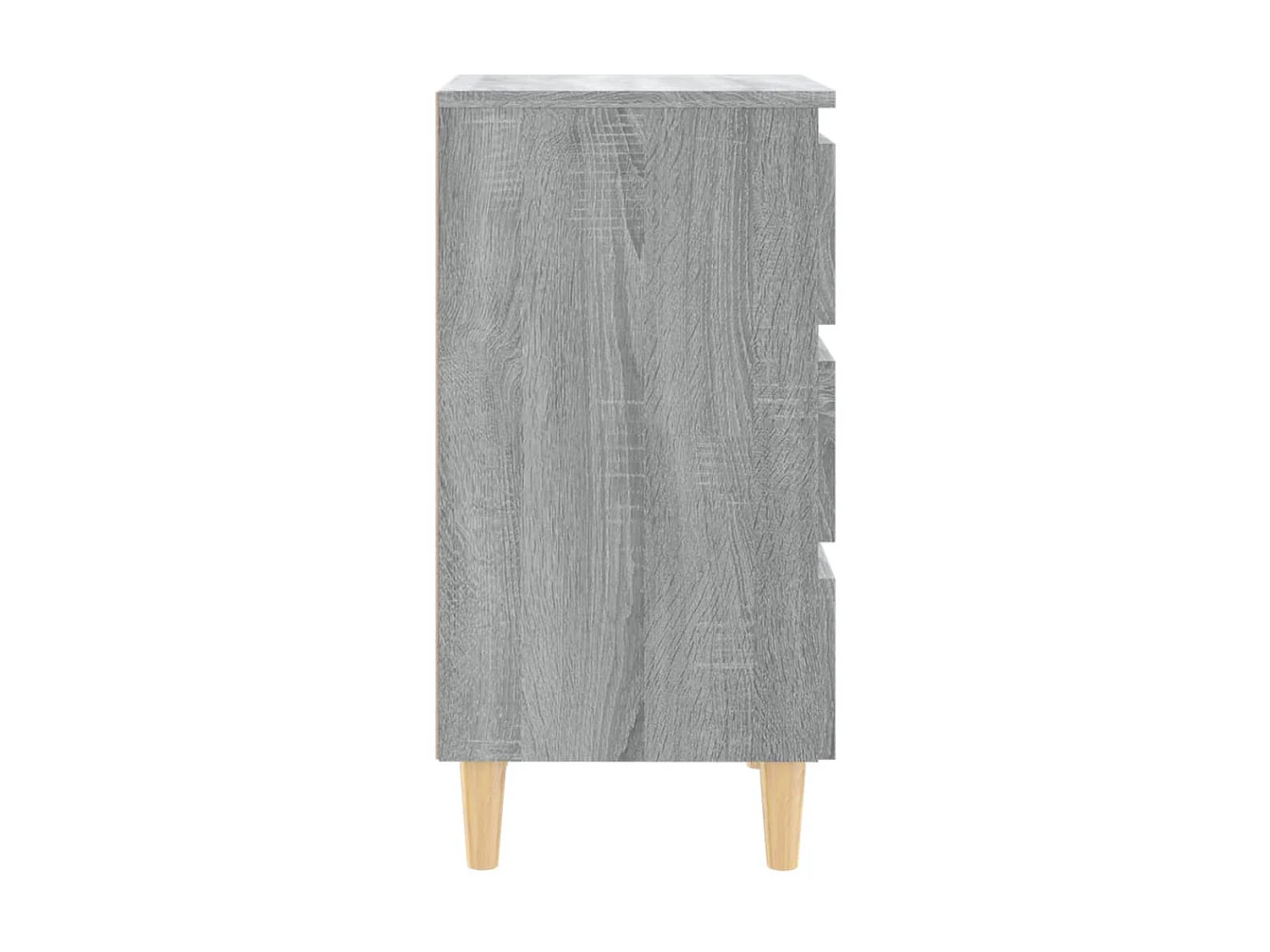 Table de chevet avec pieds en bois Sonoma gris 40x35x69