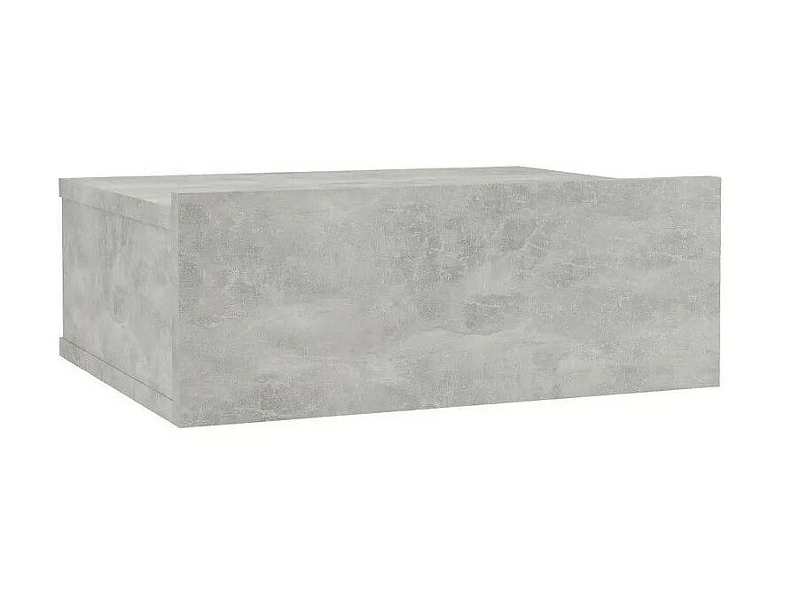 Table de chevet suspendue 1 tiroir bois effet béton Komen