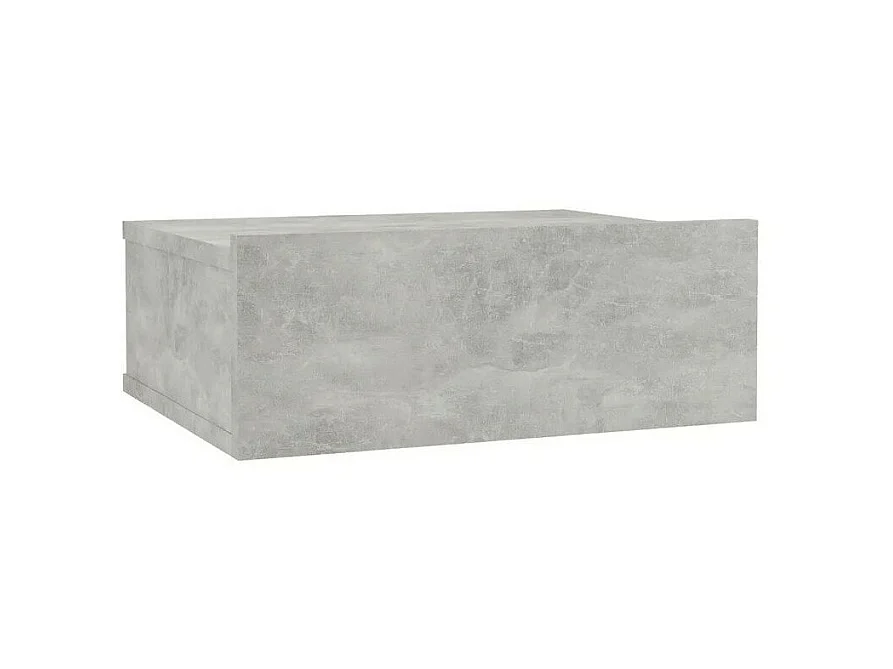 Table de chevet suspendue 1 tiroir bois effet béton Komen