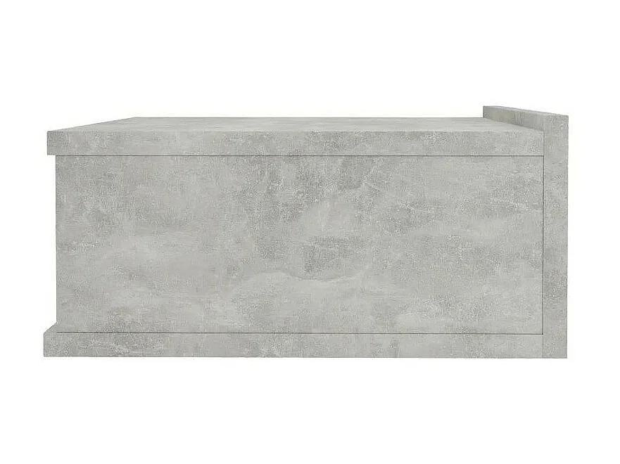 Table de chevet suspendue 1 tiroir bois effet béton Komen