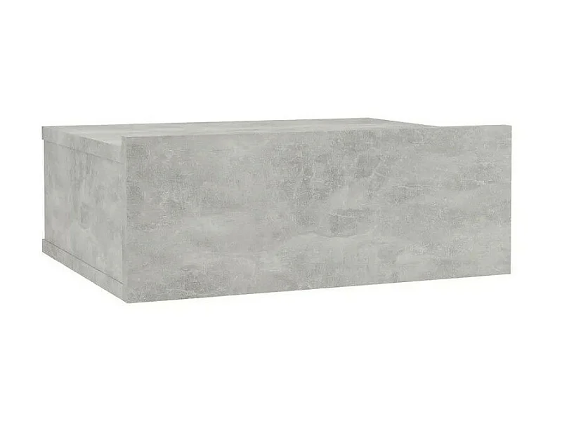 Table de chevet suspendue 1 tiroir bois effet béton Komen