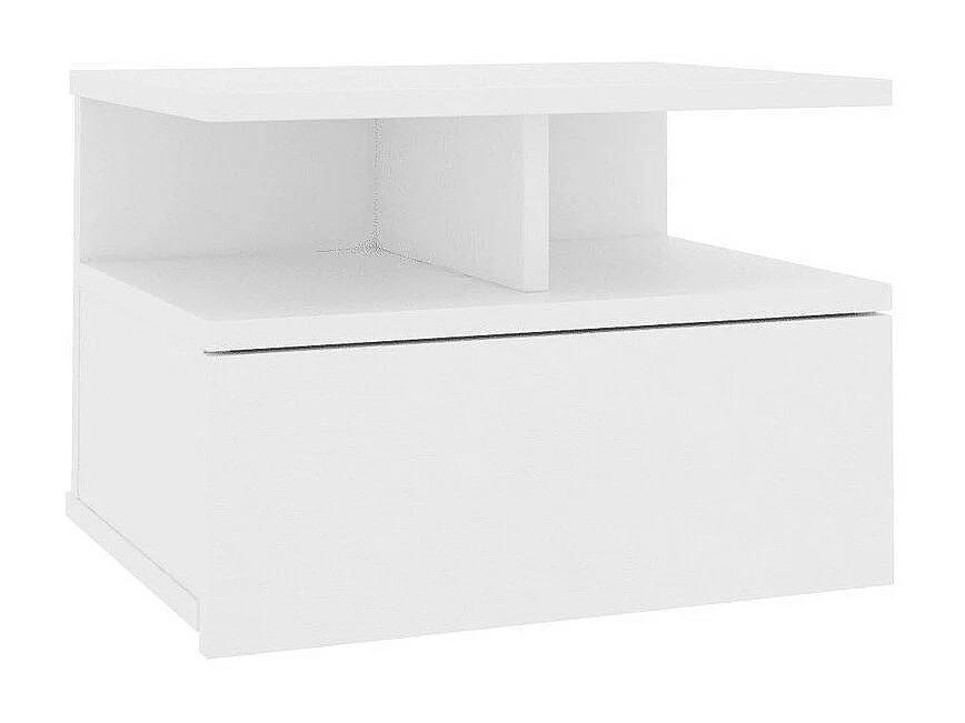 Table de chevet suspendue bois blanc brillant Nants